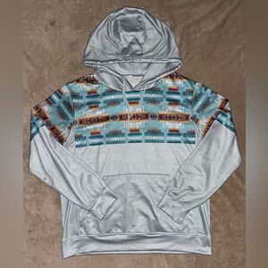Amazon Silver Hoodie with Colorful Pattern